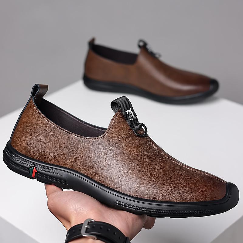 FashionSoft Sole Leather Loafers for Men Spring Autumn Recreational Driving Shoes Male Fashion Casual Non-slip Business Men Dress Shoes