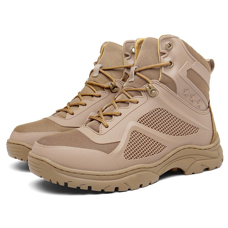 Autumn and winter anti-skid belt steel claws large size military boots outdoor boots rock climbing high-top mountaineering boots men's snow