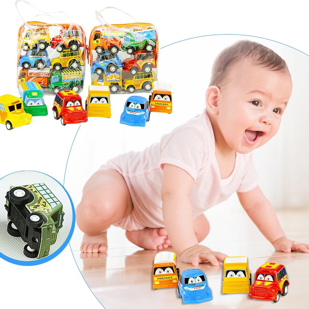 Toy Carpull-back Car Combination Set Simulation Truck Model Car Boy Baby Gift 6PCS