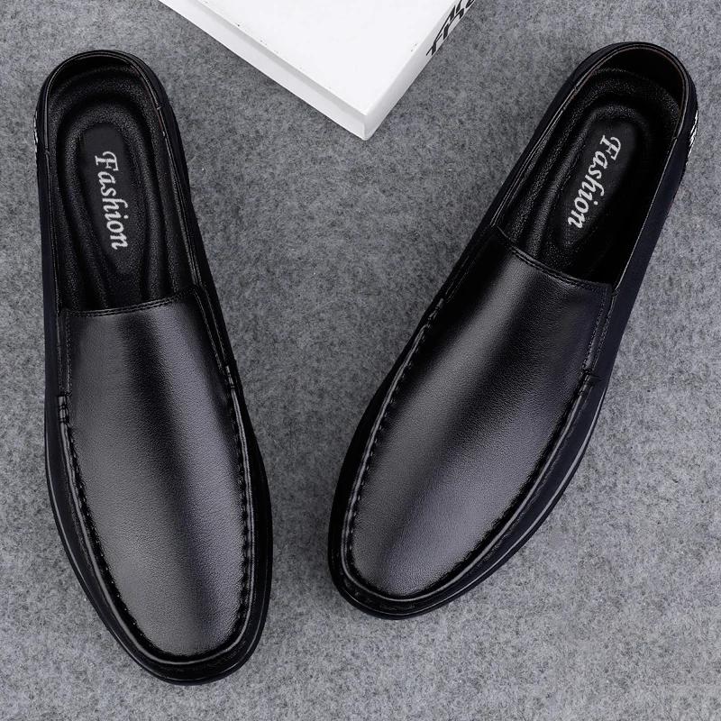 Men's Shoes Genuine Leather Slip On Loafers Wedding Dress Shoes For Men Moccasins Footwear Men Office All-match Man Casual Flats