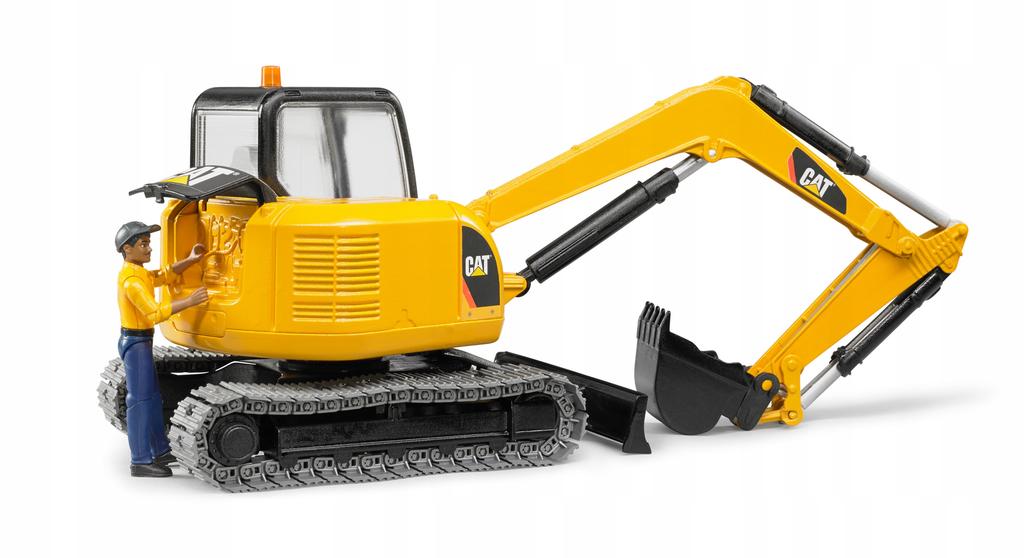 Caterpillar Bagger mit Figur Bruder 02466 Profi Serie 1:16