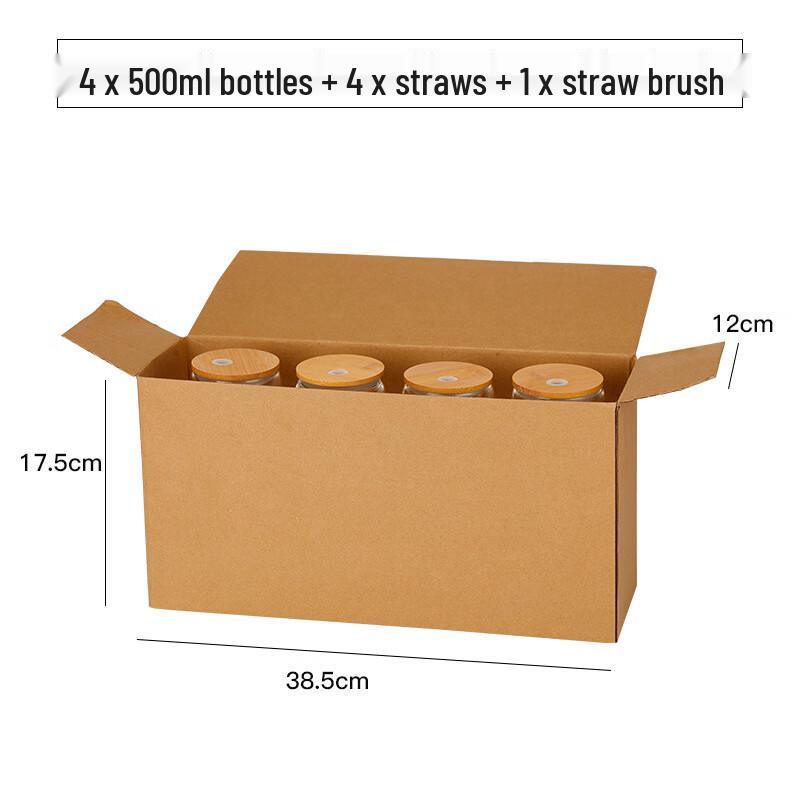 High Borosilicate Glass Tumbler Set with Straws