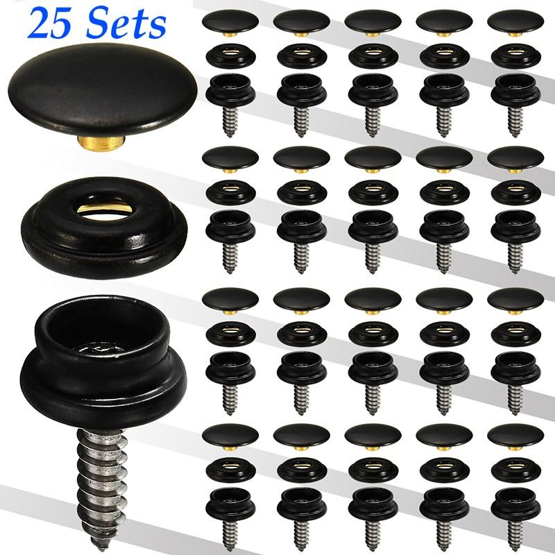 

Push Button Stainless Steel Set Tarpaulin Tarpaulin Canopy Boat Camping Sew-free