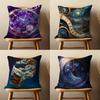 Cartoon Art Dream Watches Pillow Case For Room Sofa Cushion Cover Suitable For Home Bedroom Decoration And Protector
