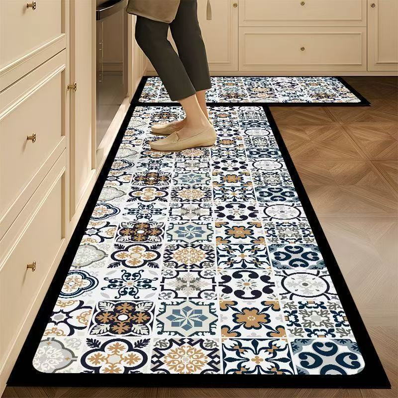 Vintage Diatomaceous Earth Carpet, Kitchen Floor Mat, Water Absorbing, Oil Absorbing, Anti Slip Foot Mat, Dirt Resistant Mat, Household Carpet