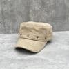 American retro rivet imitation suede flat top hat women's versatile face small deep version equestrian hat fashionable foreign style newsboy hat