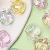 5pcs DIY Bracelet Necklace Transparent Crown Peach Heart Loose Beads Fashion Pendant Vertical Hole UV Plated Dazzle Handmade Materials
