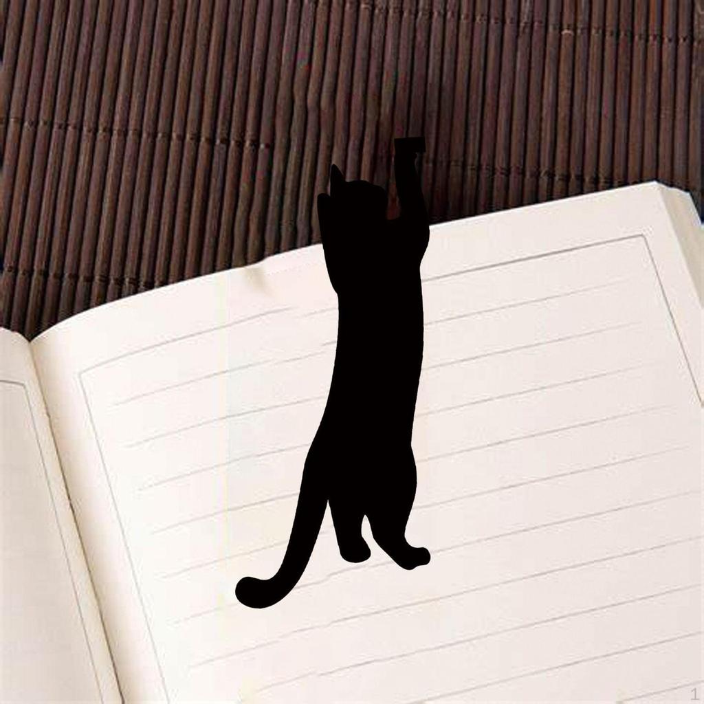 Black Cat Bookmark Accessories Animal Design for Family Who Love Reading