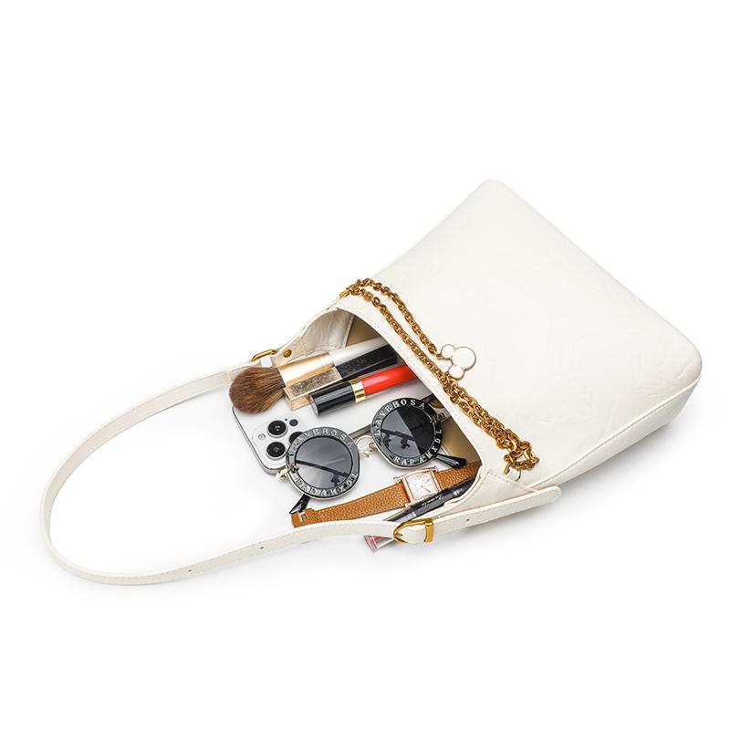 New Disney Mickey Series PU Combo Bag, Tote Bag, Shoulder Bag Regular Women's White BMK-71438W