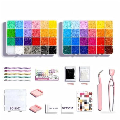 PXLAATY [Large Capacity 24 Colors, 48 Colors, 72 Colors] Iron Beads, 2.6mm Mini Size, Nano Beads Compatible, with Storage Case, Making Toy,