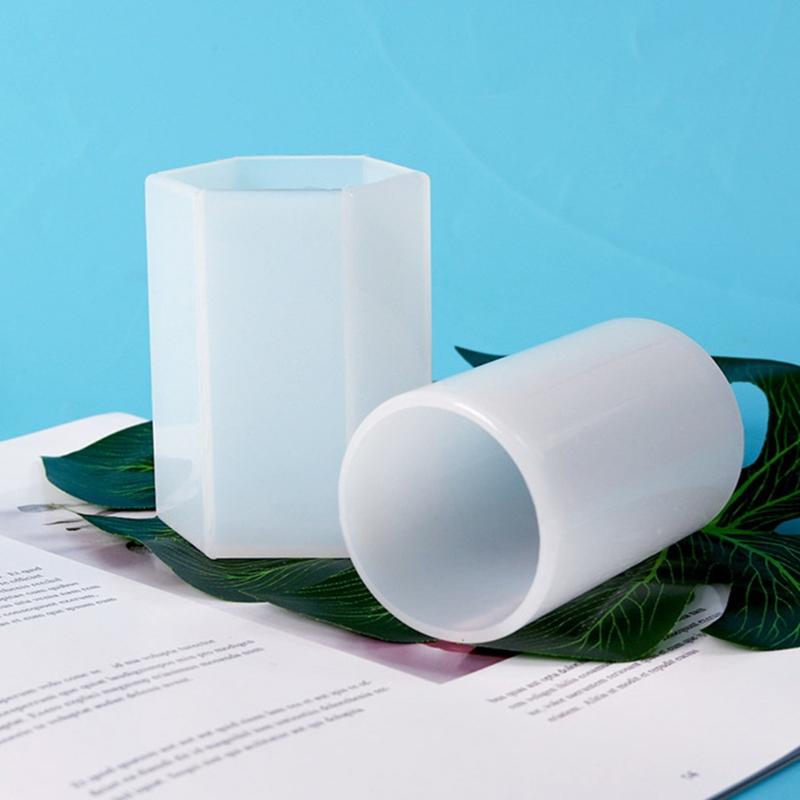 Six-sided Cylinder Decoration Silicone Mould DIY Crafts Candle Mold Cylinder Dried Flowers Ornaments UV Epoxy Resin Mold