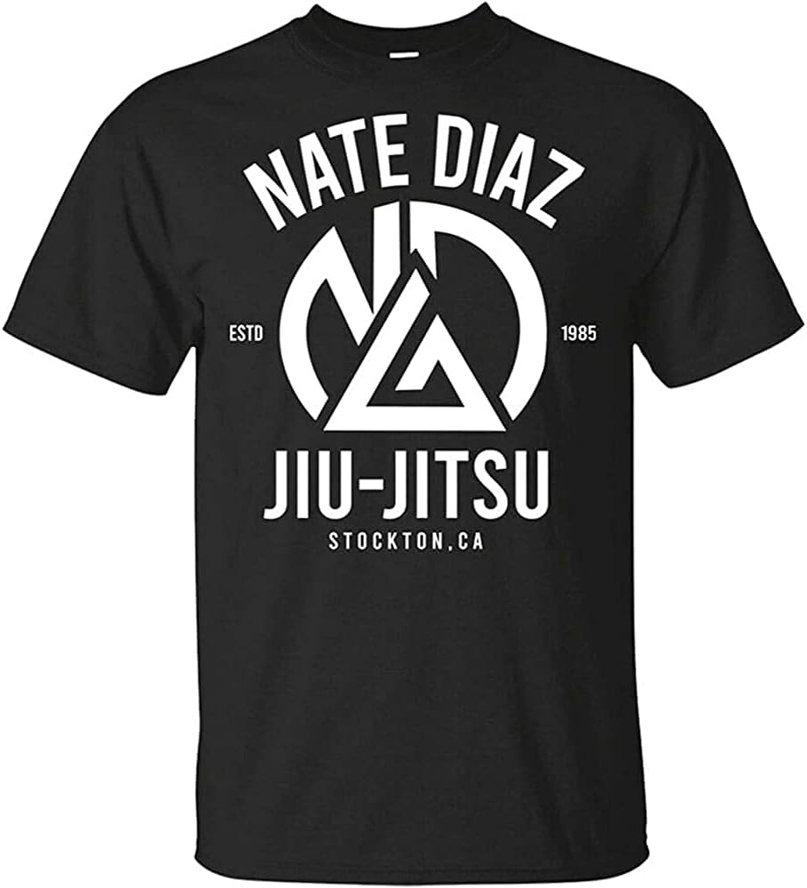 NR Nate Diaz Jiujitsu T-Shirt M-XXXL Funny Vinta Gift for Men Women XL чёрный