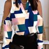 Camicia a maniche lunghe con spalle scoperte e stampa Camicia