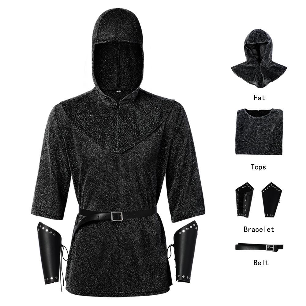 Medieval Knight Cosplay Outfit With Recycled Fiber Material For Costume Parties And Theatrical Events
