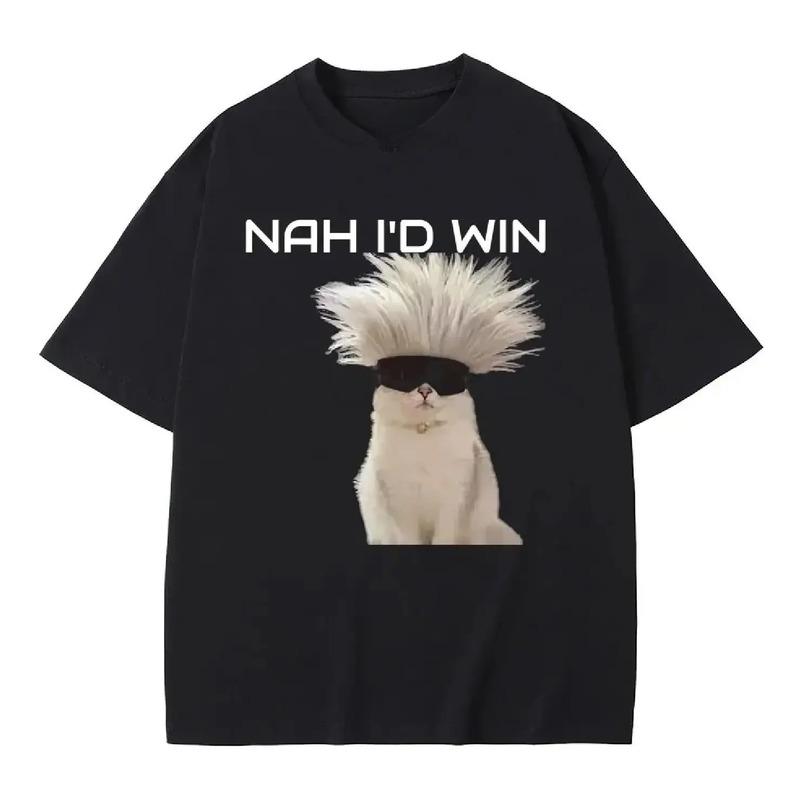 Camiseta Nah I d Win, Divertida Camiseta Con Memes De Gatos, S