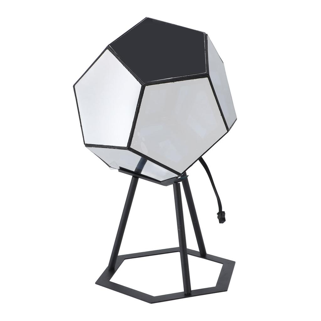 Światło LED Dodekaedr Zasilane przez USB Synchronizacja z Muzyką Zmieniające Kolor Kolorowa Lampa Ambientowa ze Stojakiem dla