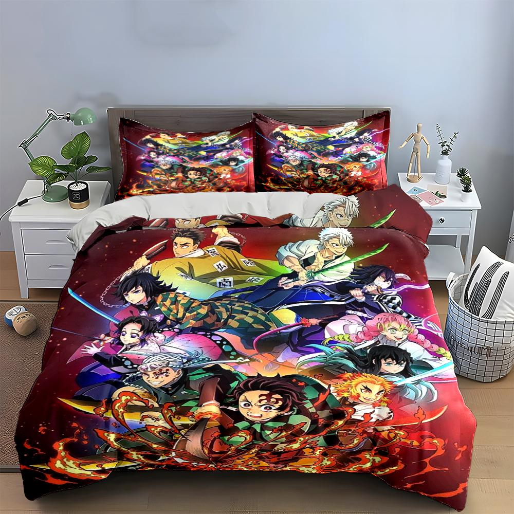 Anime Characters Bedding Set Bedding set (1 duvet cover, 2 pillowcases, duvet not included)