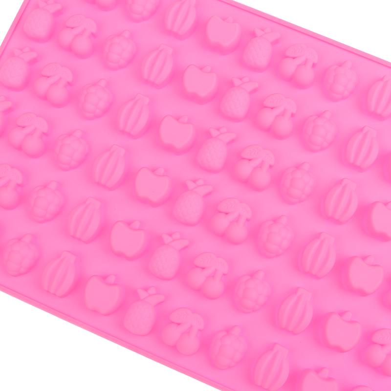 66 Holes Pineapple Candy Fudge Silicone Mold Mini Chocolate Ice Cube Tray Fruit Non-Stick Soft Jelly Mold