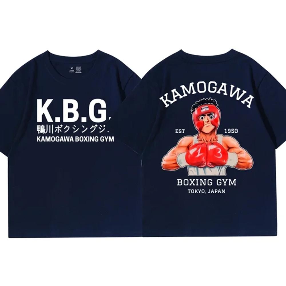 Anime Hajime No Ippo Kamogawa Boxing Gym T Shirt Men Women Makunouchi Takamura KGB Graphic T-Shirts Clothing Harajuku 82999