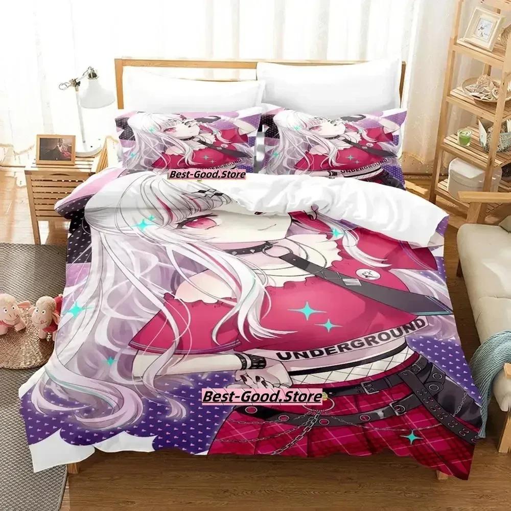 

New Kawaii Girl Ishigami Nozomi Bedding Set Duvet Cover Sheet Printed Bed Set Pillowcase Full Queen King Size Comforter Bedroom 70x133cm 2pcs