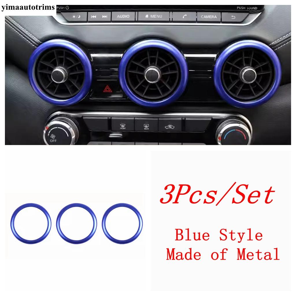 Zentraler mittlerer Luft-Klimaanlagen-Lüftungsauslass-Ring Kreisabdeckung Verkleidung Dekor Zubehör für Nissan Sentra / Sylphy - 2024