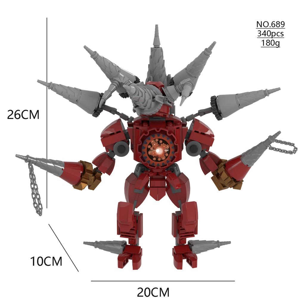2024 Titan Drill Man MOC Skibidi Toilet Bausteine Set Mit Kette Kreatives DIY Bausteine Spielzeug Für Jungen Weihnachtsgeschenke