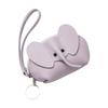 Sturdy Genuine Leather Elephant Designs Card Holders Zippered Wallet for Women