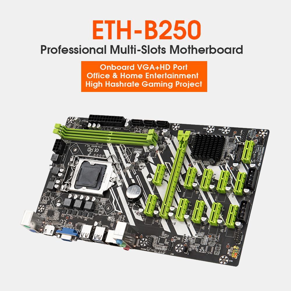 

ETH-B250 Поддержка системных плат Intel Core/Pentium/Celeron LGA1151 6/7/8-го поколения Процессор на борту