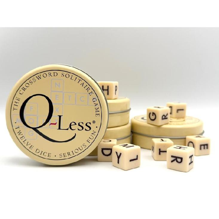 

Q-Less Crossword Solitaire Dice Word Game Play Fun Default Title