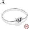 20 Style Original 17CM-20CM 925 Silver Snake Basic Bracelet Heart Moon Star Women DIY CZ Jewelry Fit Beads Charm