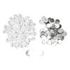 100 Set Pin Back Button Parts Tinplate Plastic Base Rustproof Widely Used Button Making Supplies for