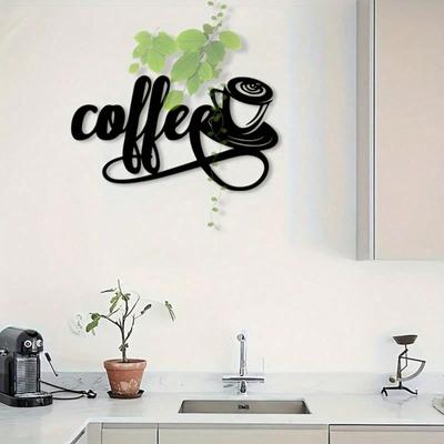 Vintage Metal Wall Art Coffee Sign Rustic Farmhouse Decor Kitchen Studio Holiday Gift