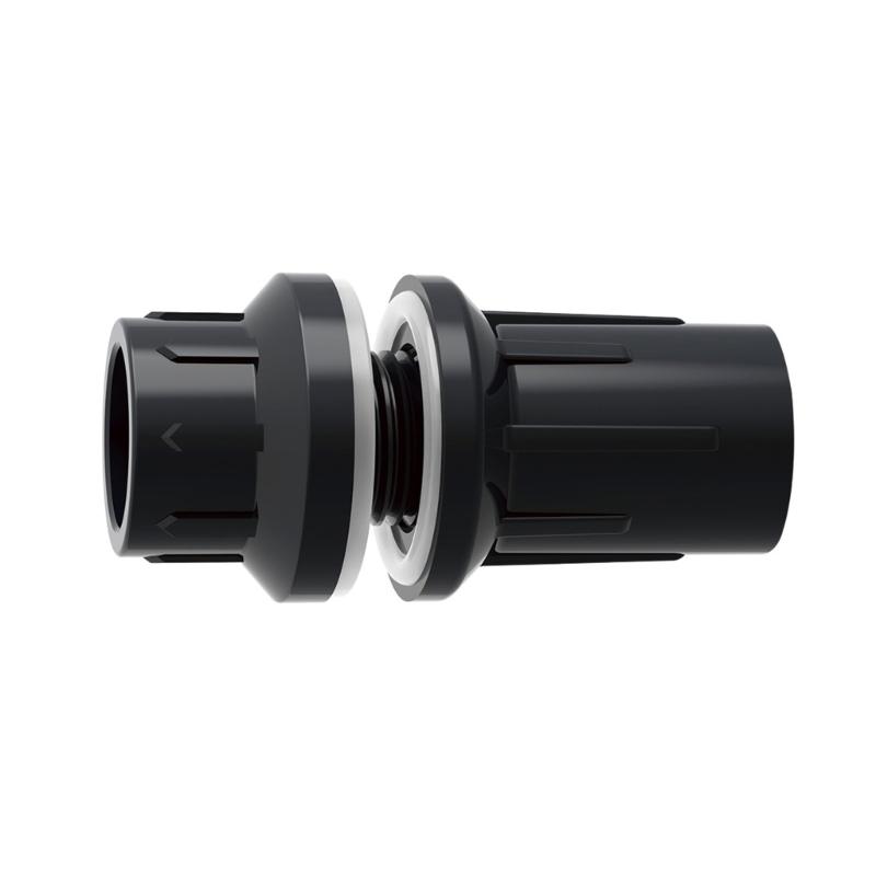 Aquarium Drain Line Connector Set for Pet Habitat Care, Screw-Lock Pipework Body with Seal Washers for Filter Line Work