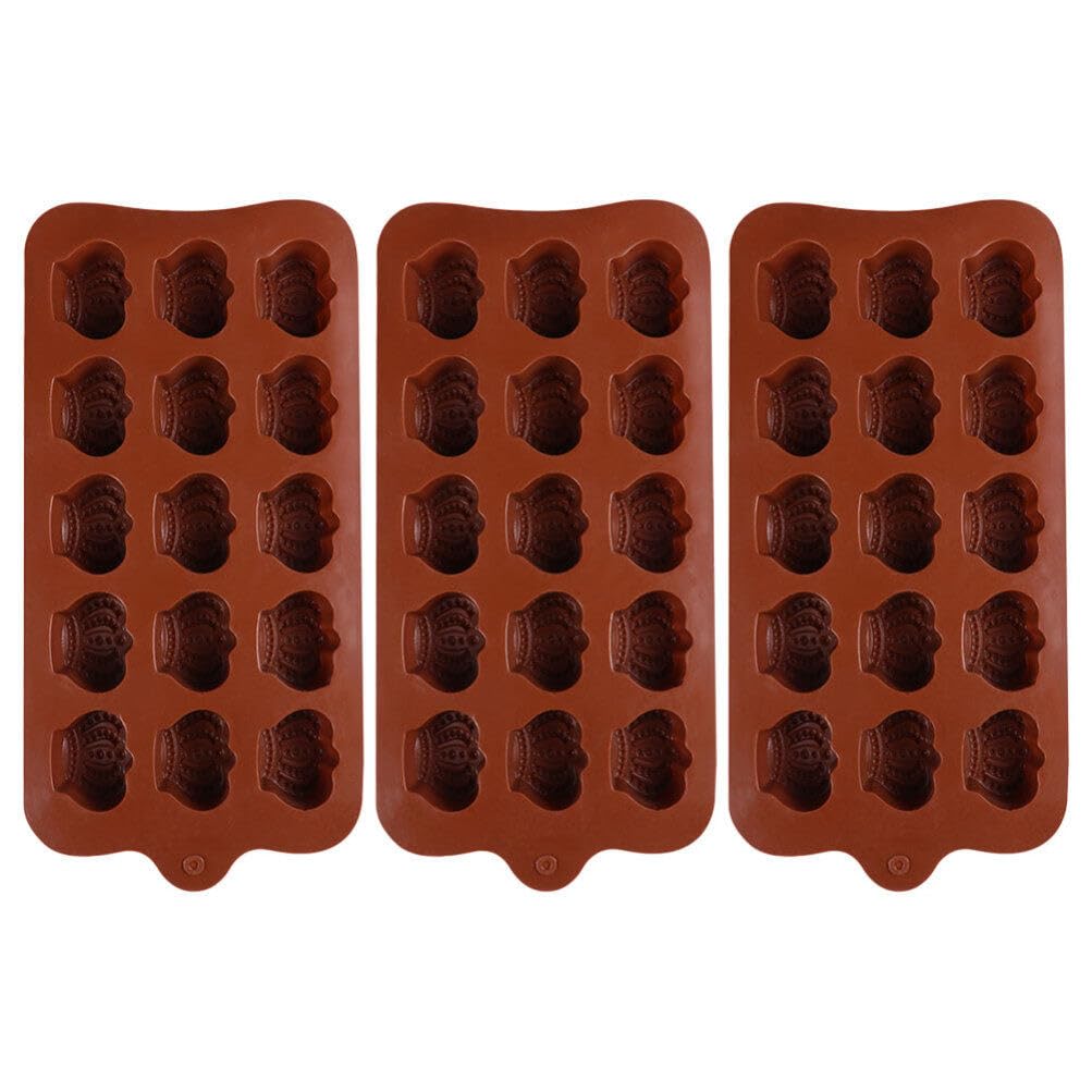 Hemoton 3-Pack Silicone Chocolate Molds, Non-Stick Easy Clean, Candy Making Molds, Baking Tools