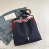 Vintage Drawstring Bucket Bag Simple Style Canvas Crossbody Bag Large Capacity Tote Handbag For Women Travel CLE