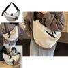 Chic Large Dumpling Shape Bag For Women In Elegant Oxford Fabric For Spring Summer