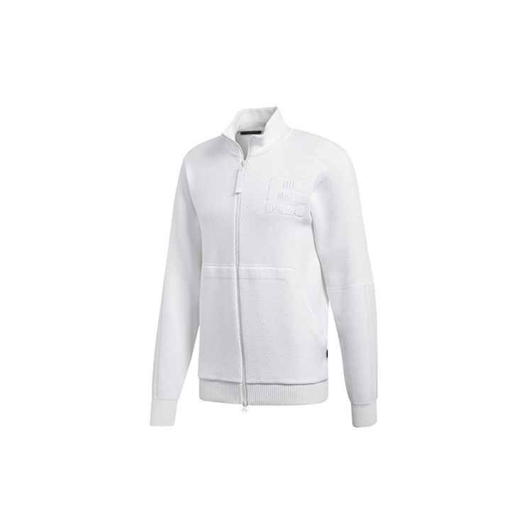 

adidas x Pharrell Williams Hu Holi Men s White Knit Track Jacket CW9407 XS