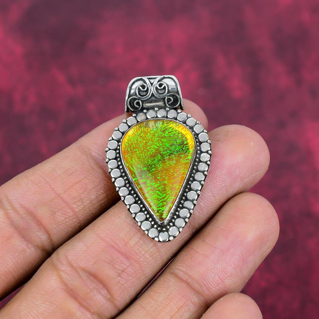 Australian Triplet Opal 925 Solid Sterling Silver Pendant, Handmade Gemstone Jewelry Pendant Gift For Birthday