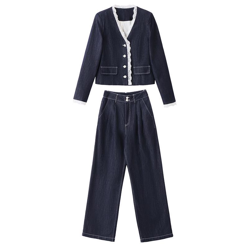 2025 Spring Fashion: Chic Cardigan and Wide-Leg Pants Set for a Youthful Look - AH2650