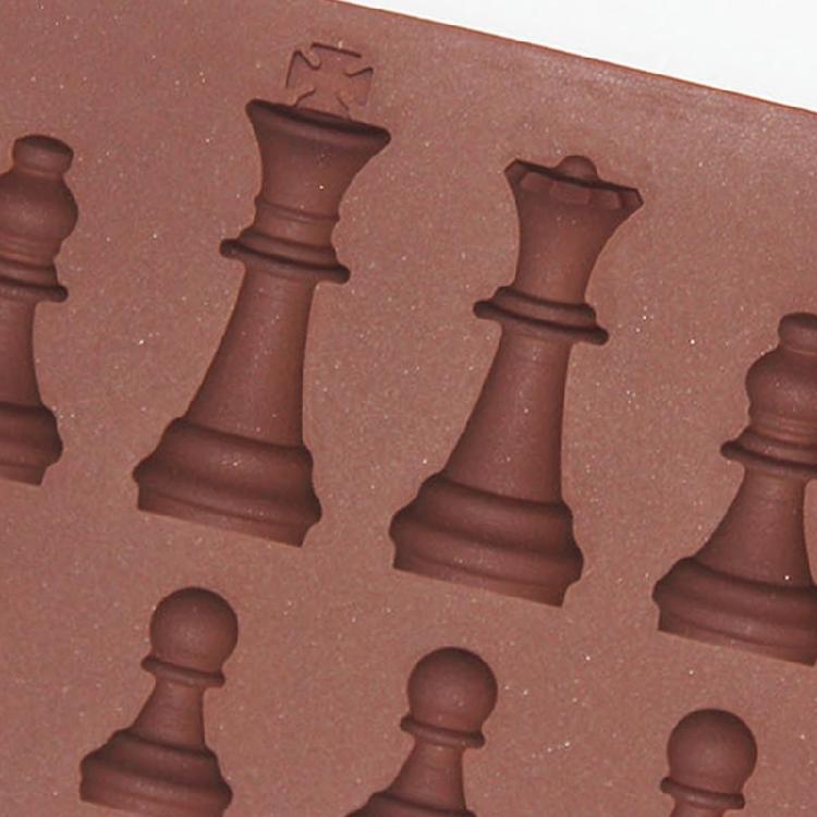 Chess Piece Resin Molds, Brown Silicone Multiple Cavity Molds for Chocolate Treats, Jellies Forms, Resin Craft Piece and Handmade Soap, 8.58 x 3.46 in