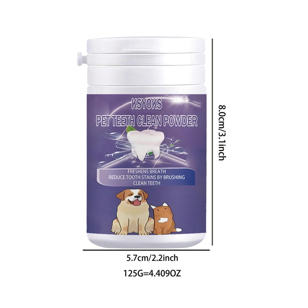 Pet tooth powder efficiently cleans the surface of teeth and helps maintain children's oral hygiene