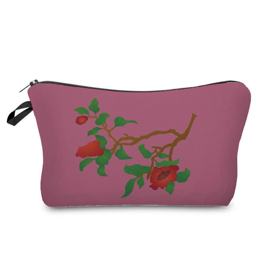 Women Flower Print Cosmetic Bag Toiletries Organize Travel Storage Case 6764