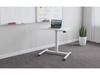 Pneumatic Height Adjustable Sit-Stand Mobile Desk, White
