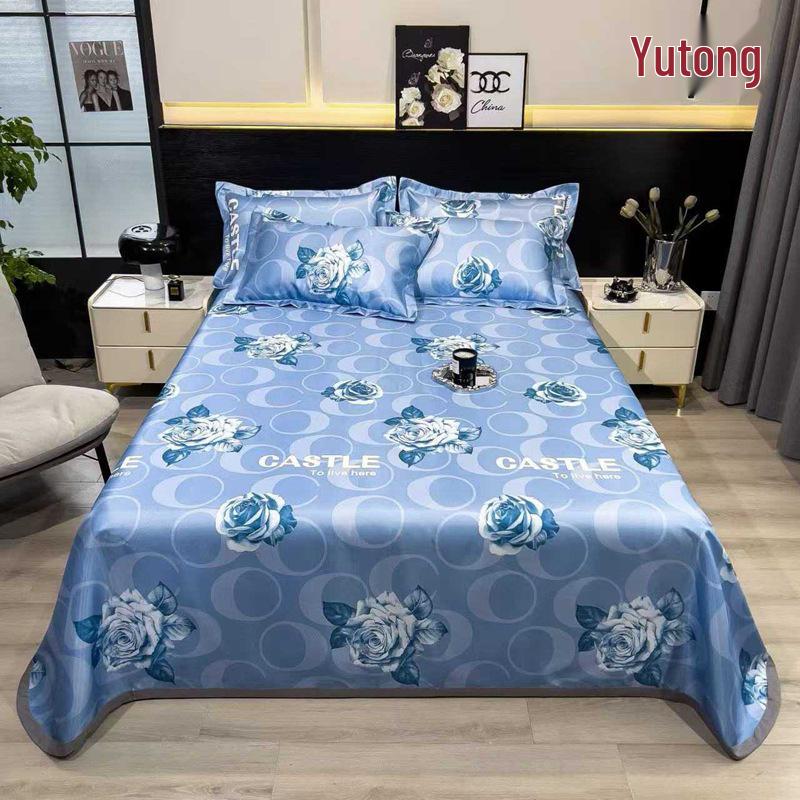 Ice Silk Summer Cool Mat Set: Foldable & Washable Three-Piece for Dormitory Single Beds
