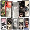 Daily Life of Cute Cats Phone Case For Samsung Galaxy S26 Ultra S25 Plus S24 FE S23 S22 5G S21 S20 Cover Black Soft