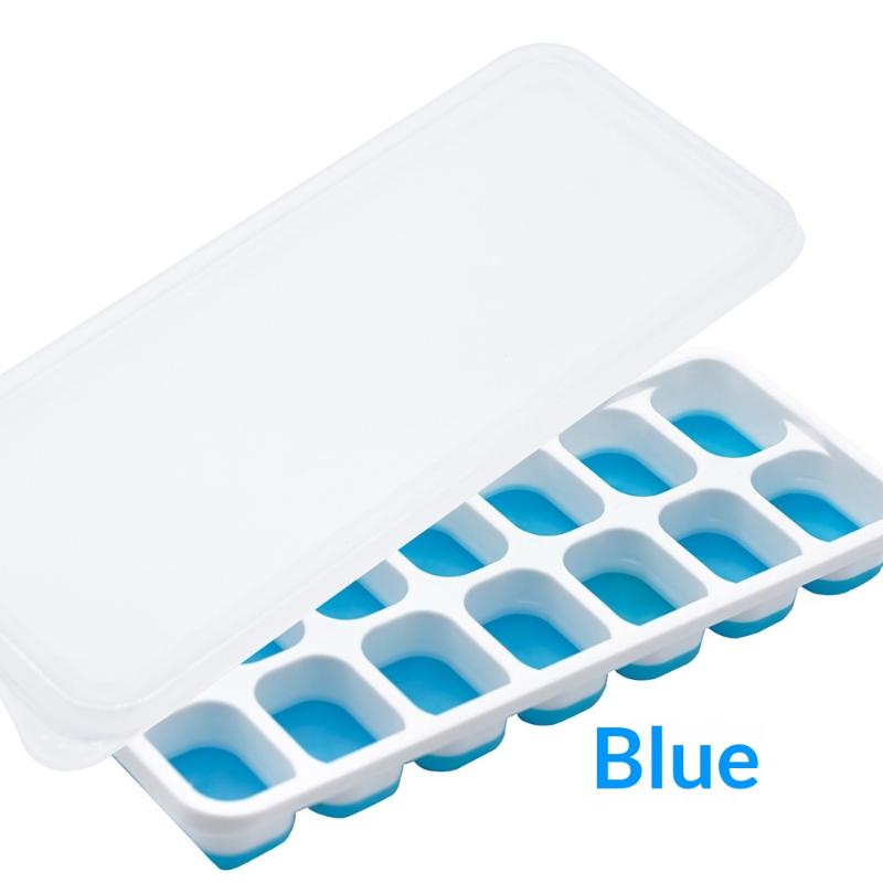 Convenient 14 Slot Cube Tray Mold for Effortless Ice Tray Removal