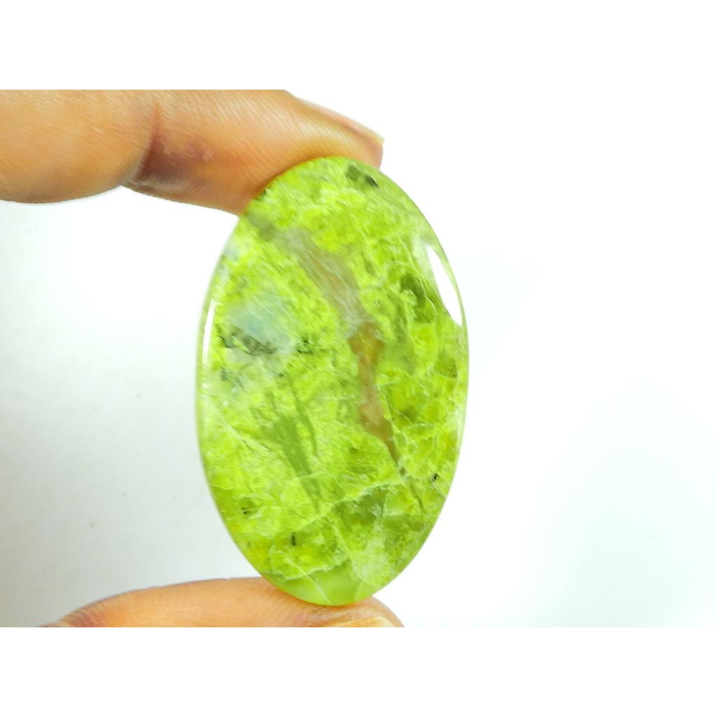 22X36X05 MM Naturalny Zielony Opal Owalny Kaboszon Luźny Kamień Szlachetny 32Cts. SK-4718