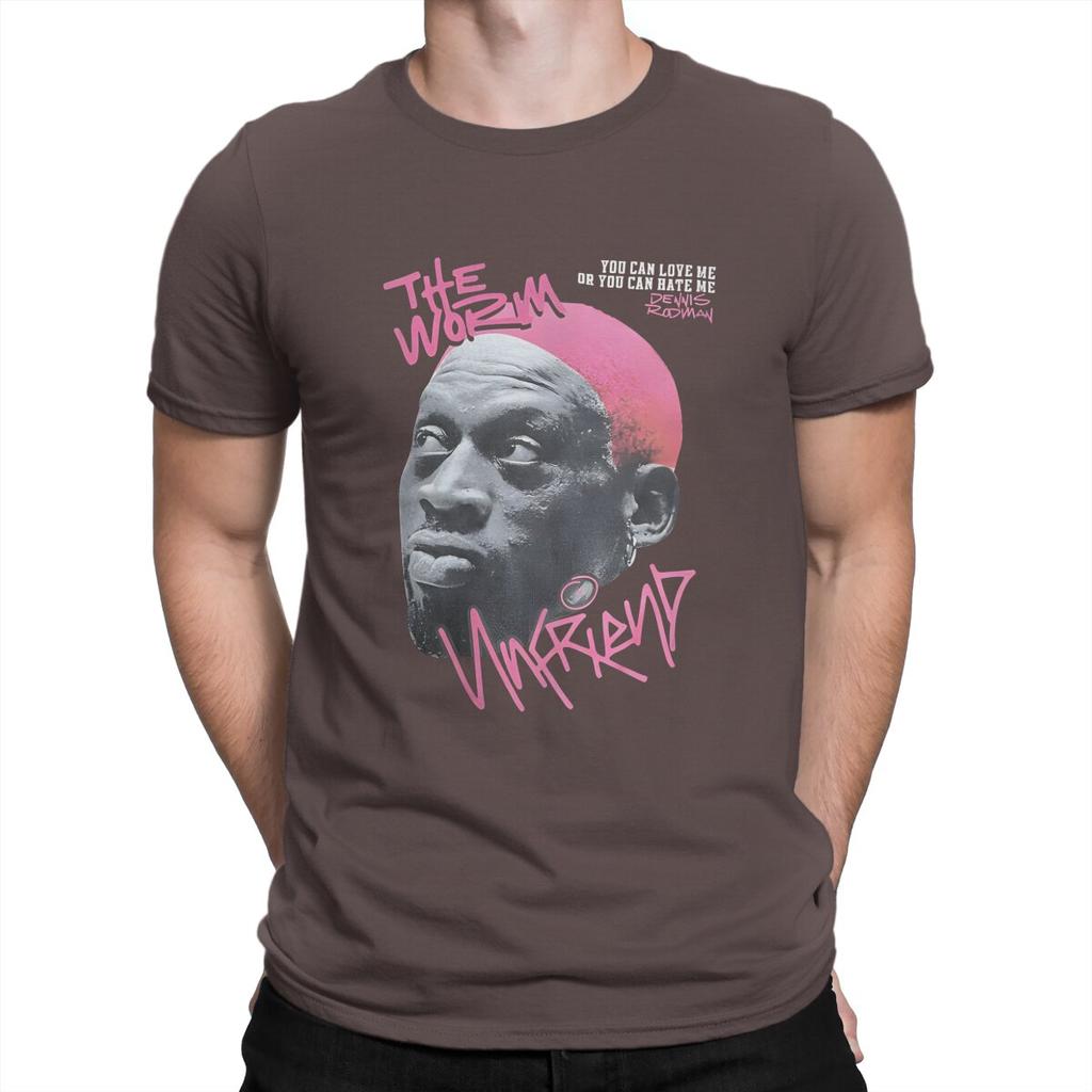 Dennis Rodman T-Shirts Men  Cool Cotton Tees Round Collar Short Sleeve T Shirts Party Clothes