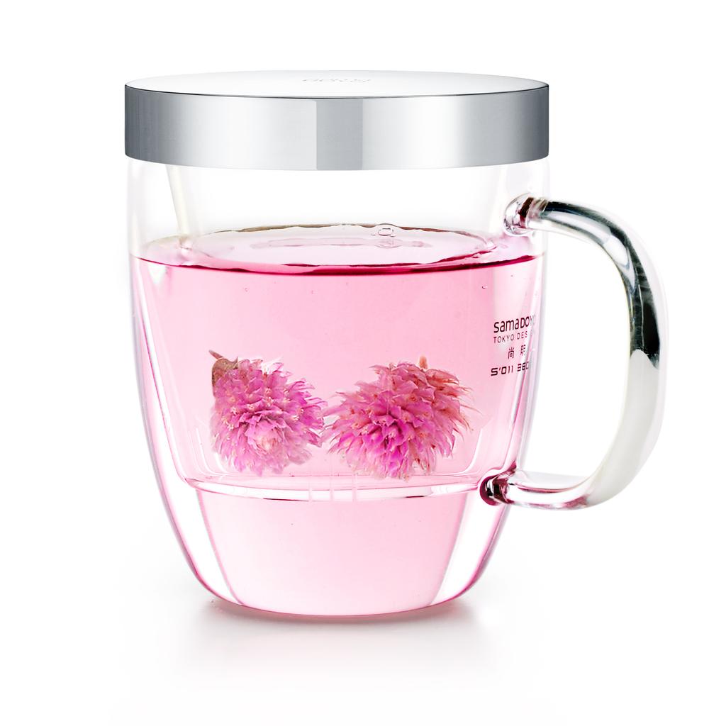 Samadoyo-Heat-Resistant Glass Tea Cup, Green Tea Cup with Filter, Simple Tea Cup, 400ml