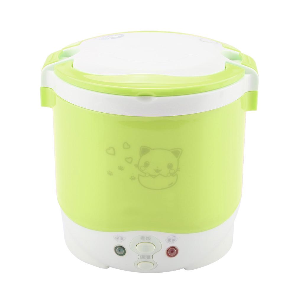 170W 1L Electric Portable Multifunctional Rice Cooker Food Steamer for Home (Green)